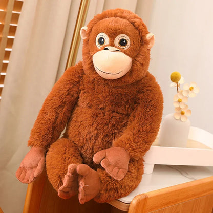 ポンチョくん 60cm ふわふわ赤ちゃんモンキーぬいぐるみ｜抱きしめサイズ・SNS話題風・癒し系かわいいおさるさん人形・ギフトに最適